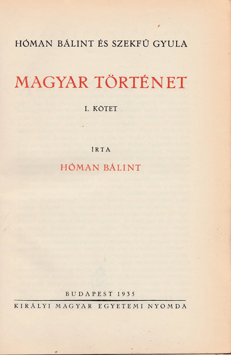 Magyar történet I. - Oskola Antikvárium