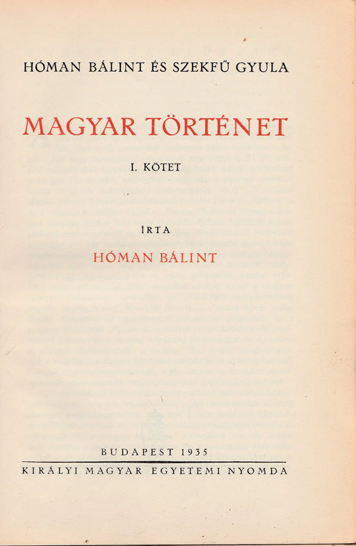 Magyar történet I. - Oskola Antikvárium