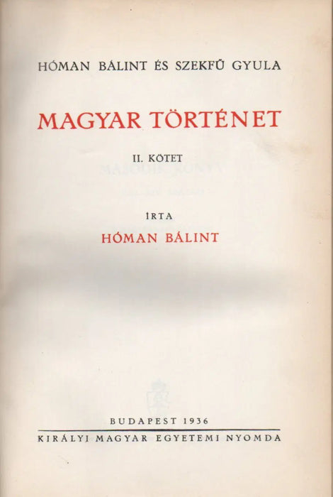 Magyar történet II. - Oskola Antikvárium