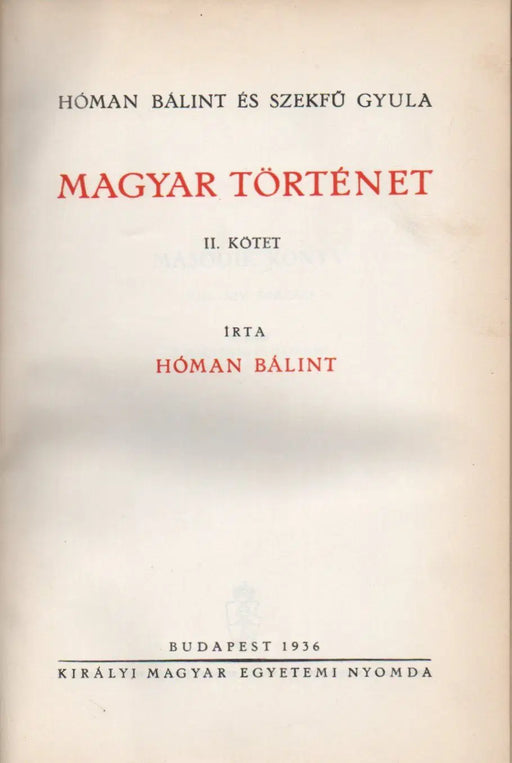 Magyar történet II. - Oskola Antikvárium