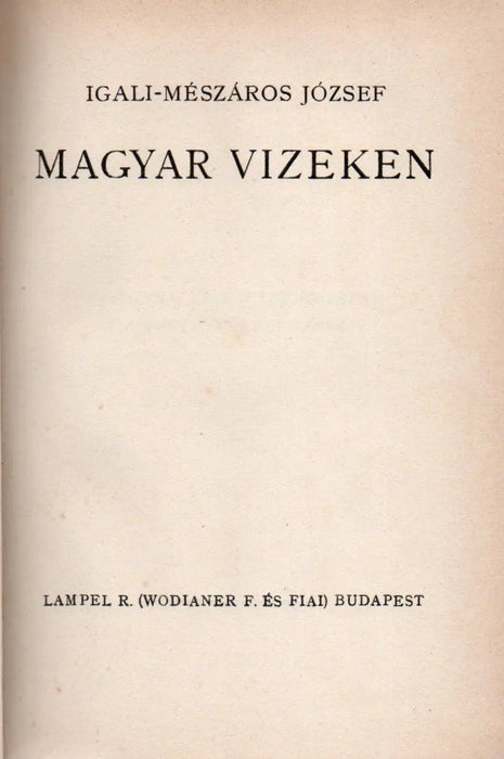 Magyar vizeken - Oskola Antikvárium