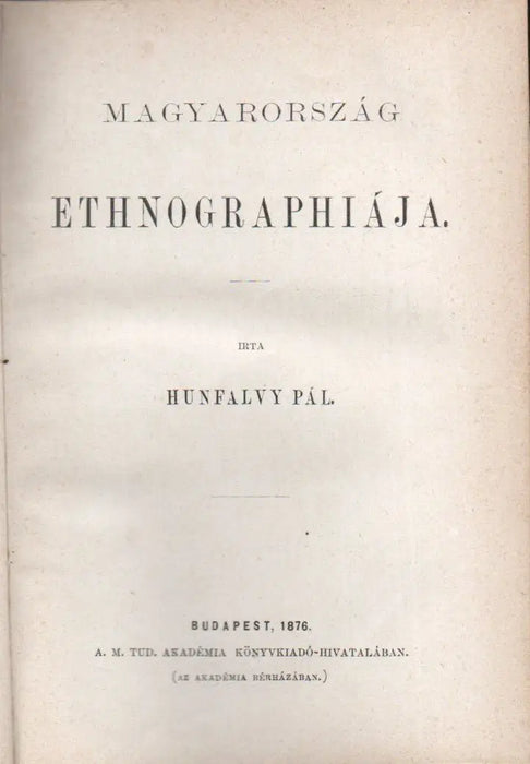 Magyarország ethnographiája - Oskola Antikvárium