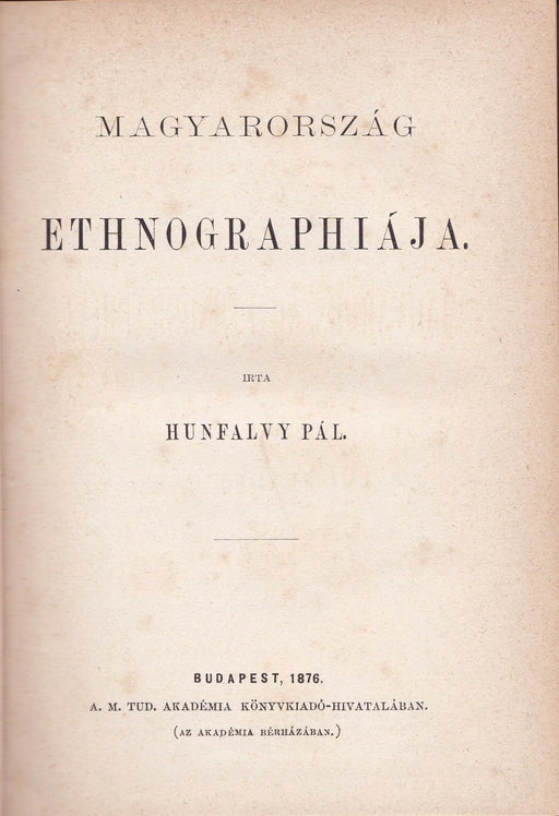 Magyarország ethnographiája - Oskola Antikvárium