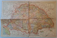 Magyarország közigazgatási térképe 1918 - ban, az 1942. évi határokkal - Oskola Antikvárium