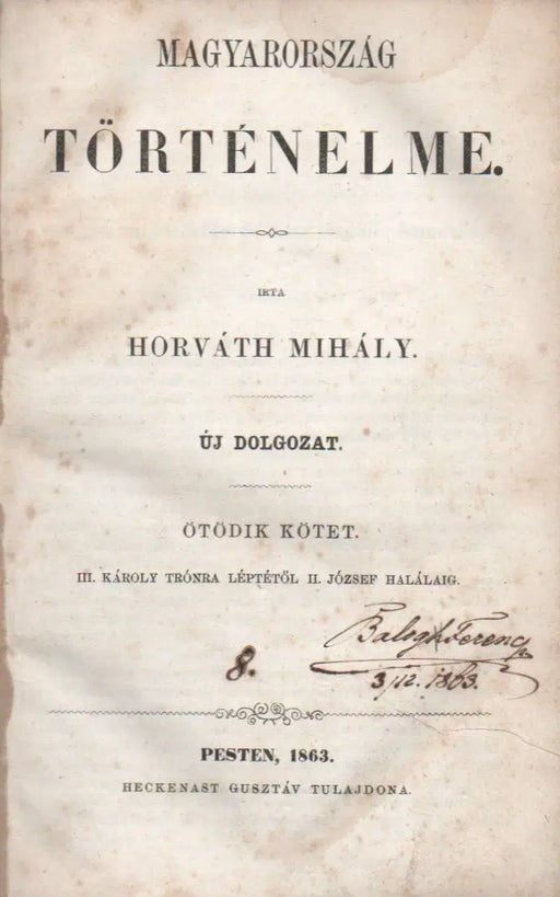 Magyarország történelme V. - Oskola Antikvárium