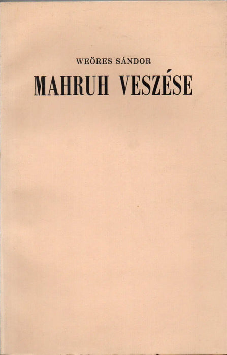 Mahruh veszése - Oskola Antikvárium