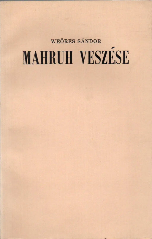 Mahruh veszése - Oskola Antikvárium