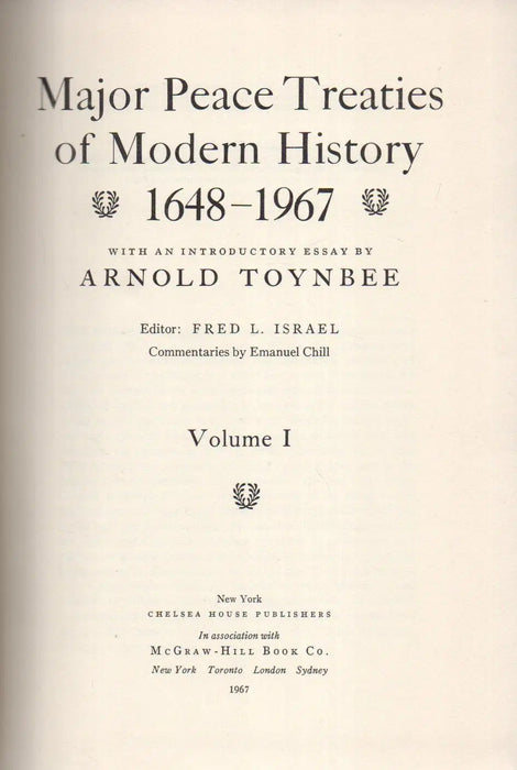Major Peace Treaties of Modern History 1648 - 1967 I - IV. - Oskola Antikvárium