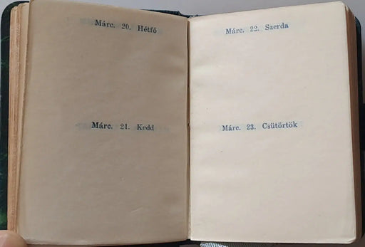 Makláry 71 éve - 1939 - es zsebnaptár - Oskola Antikvárium