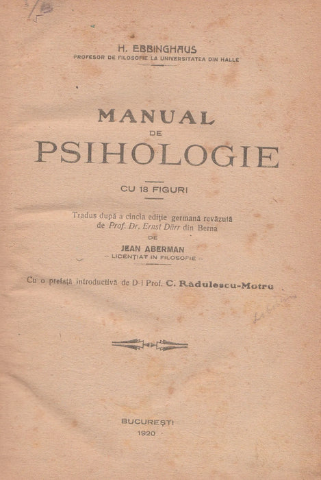 Manual de Psihologie - Oskola Antikvárium