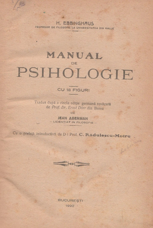Manual de Psihologie - Oskola Antikvárium