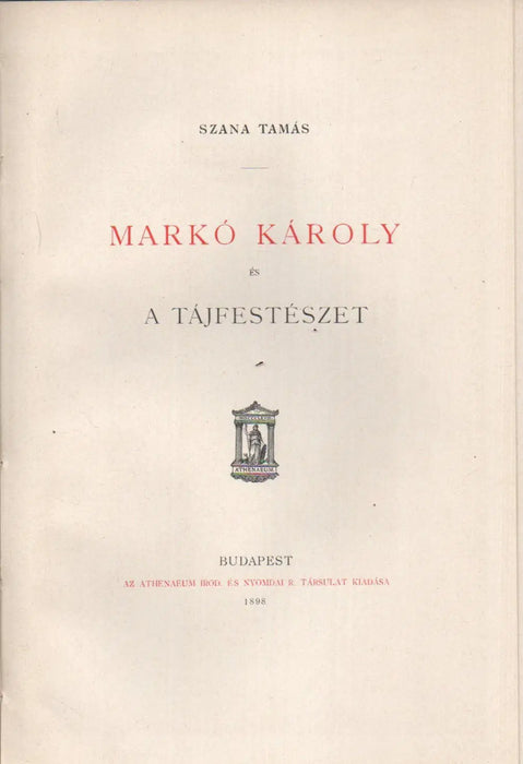 Markó Károly és a tájfestészet - Oskola Antikvárium