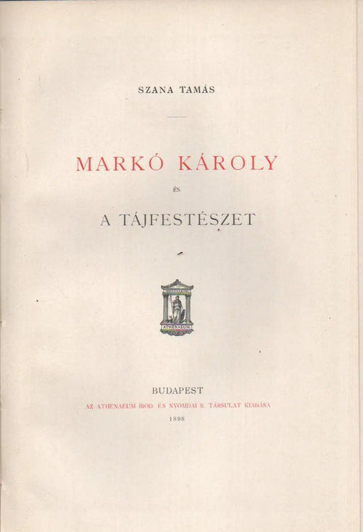 Markó Károly és a tájfestészet - Oskola Antikvárium