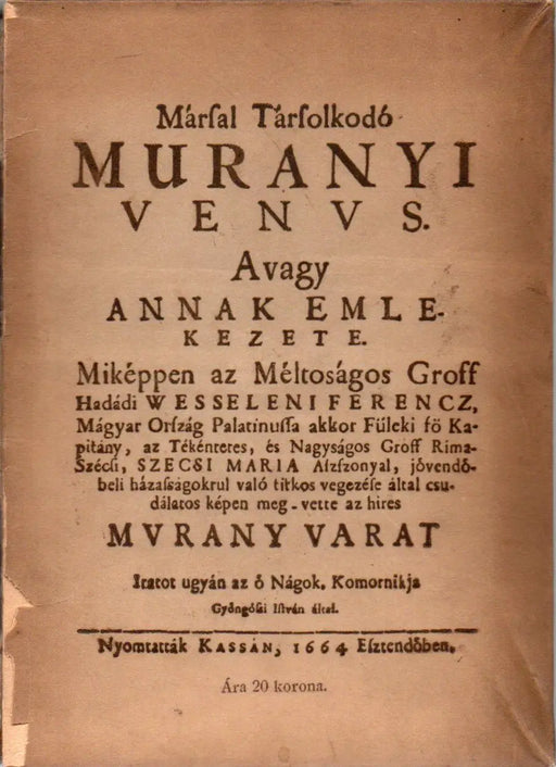 Márssal társalkodó Murányi Vénus - Oskola Antikvárium