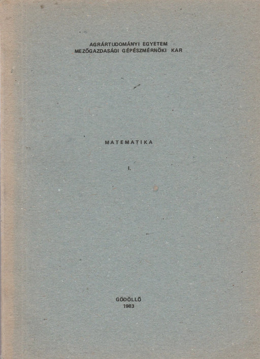Matematika I. - Oskola Antikvárium