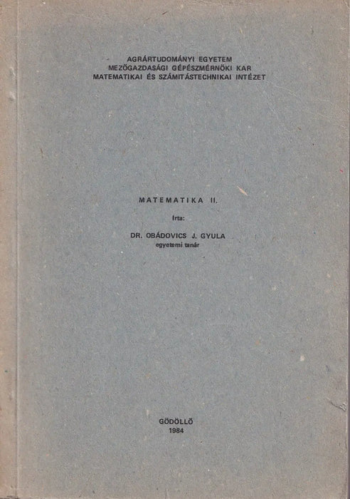 Matematika II. - Oskola Antikvárium