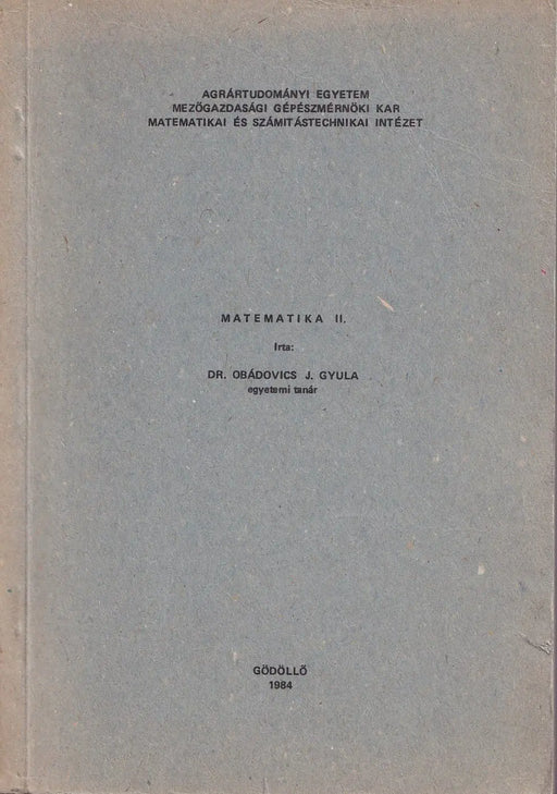 Matematika II. - Oskola Antikvárium
