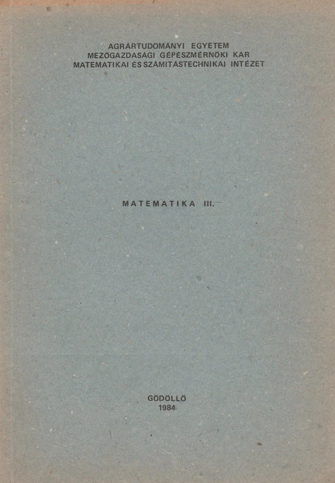 Matematika III. - Oskola Antikvárium