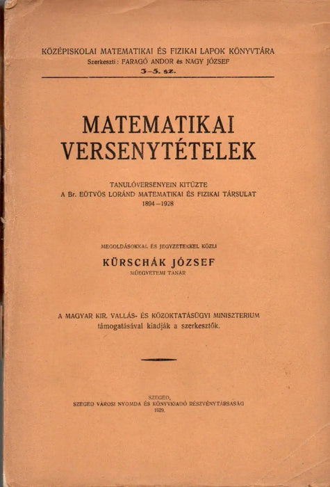 Matematikai versenytételek - Oskola Antikvárium