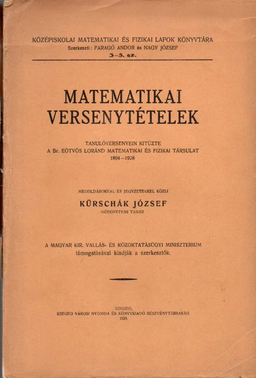 Matematikai versenytételek - Oskola Antikvárium