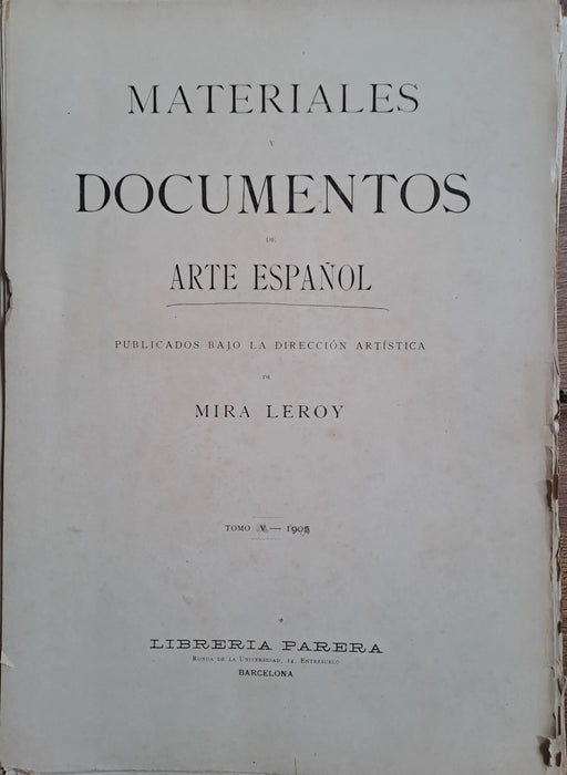 Materiales y documentos de arte español V. - Oskola Antikvárium