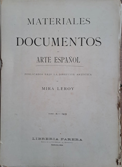 Materiales y documentos de arte español V. - Oskola Antikvárium