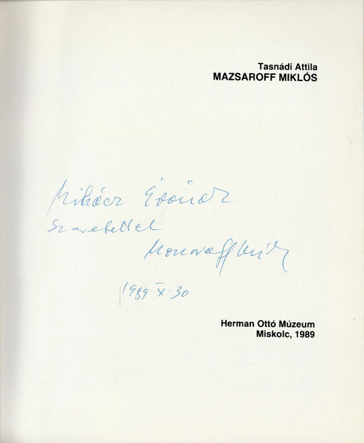 Mazsaroff Miklós - Oskola Antikvárium