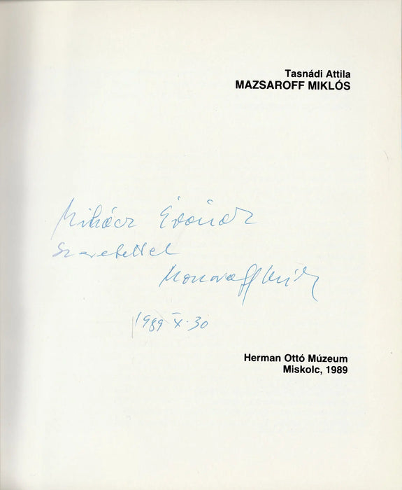 Mazsaroff Miklós - Oskola Antikvárium