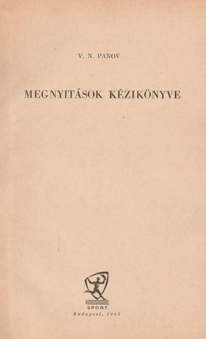 Megnyitások kézikönyve - Oskola Antikvárium