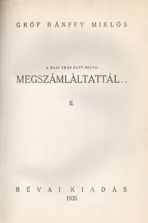 Megszámláltattál... II. - Oskola Antikvárium