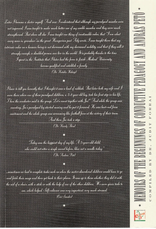Memoirs of the Beginnings of Conductive Pedagogy and András Pető - Oskola Antikvárium