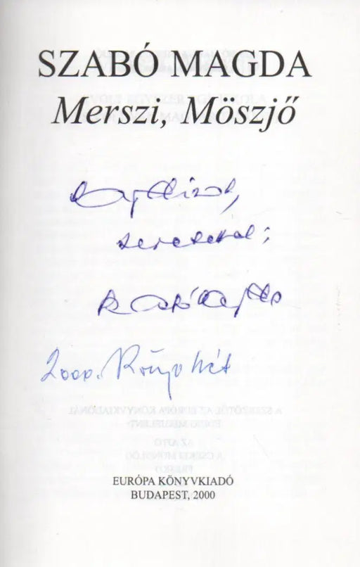 Merszi, Möszjő - Oskola Antikvárium