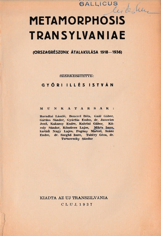 Metamorphosis Transylvaniae - Oskola Antikvárium