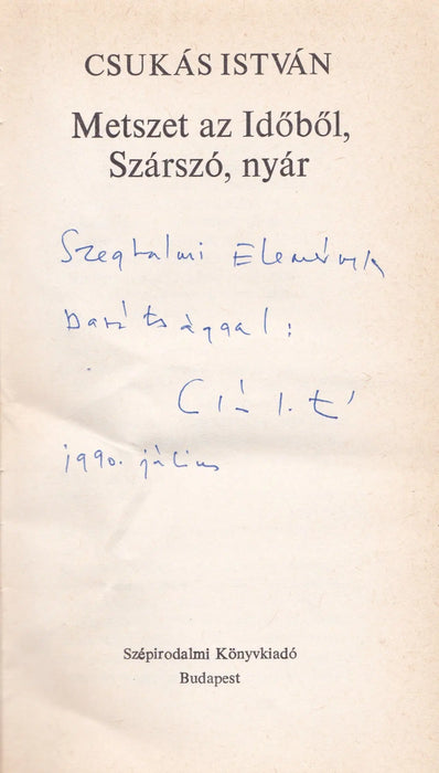 Metszet az Időből, Szárszó, nyár - Oskola Antikvárium