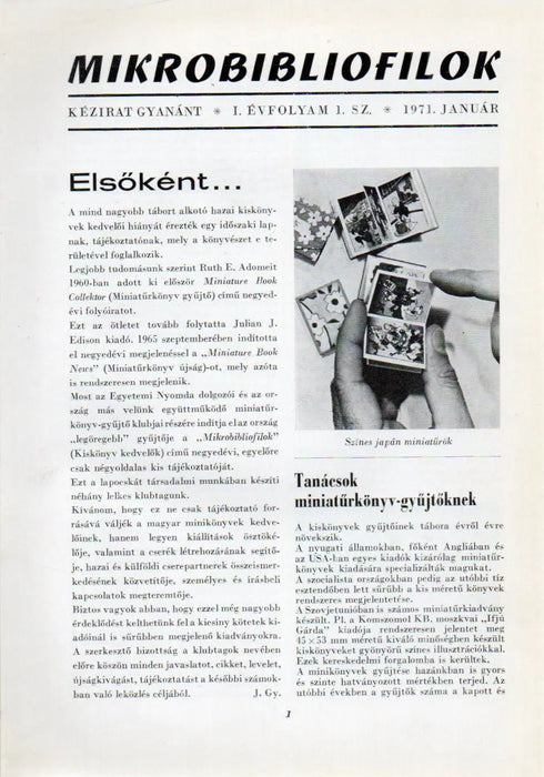 Mikrobibliofilok I - X. évfolyam 1971 - 1980 - Oskola Antikvárium