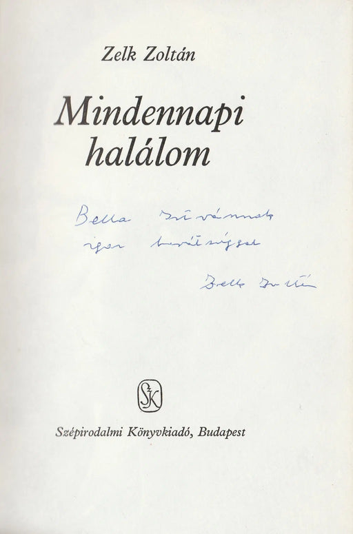Mindennapi halálom - Oskola Antikvárium