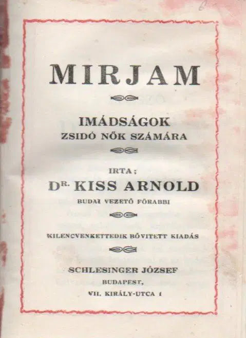 Mirjam - Oskola Antikvárium