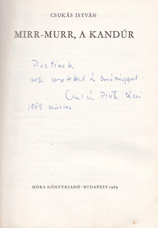 Mirr - Murr, a kandúr - Oskola Antikvárium