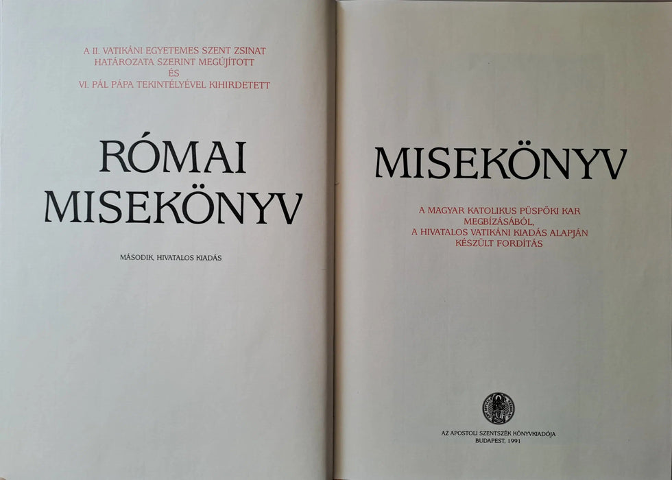 Misekönyv I. - Oskola Antikvárium