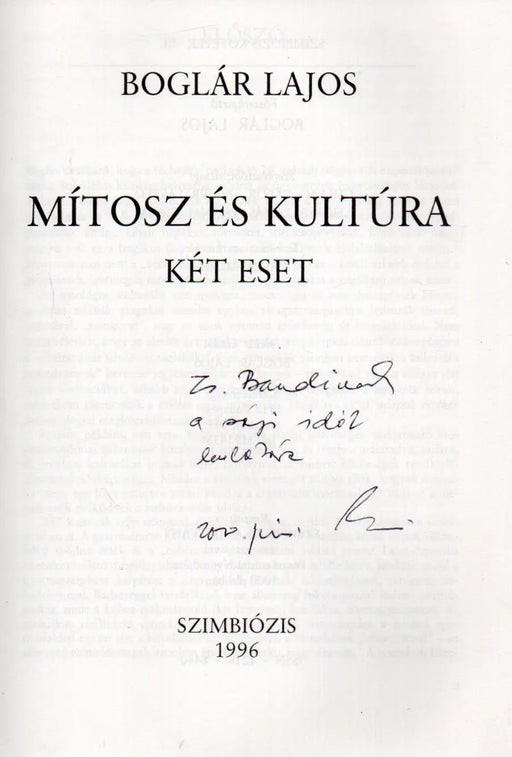 Mítosz és kultúra - Oskola Antikvárium