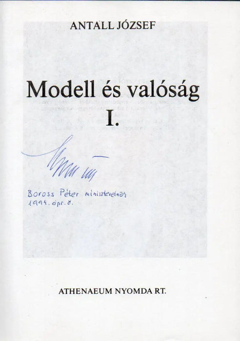 Modell és valóság I - II. - Oskola Antikvárium