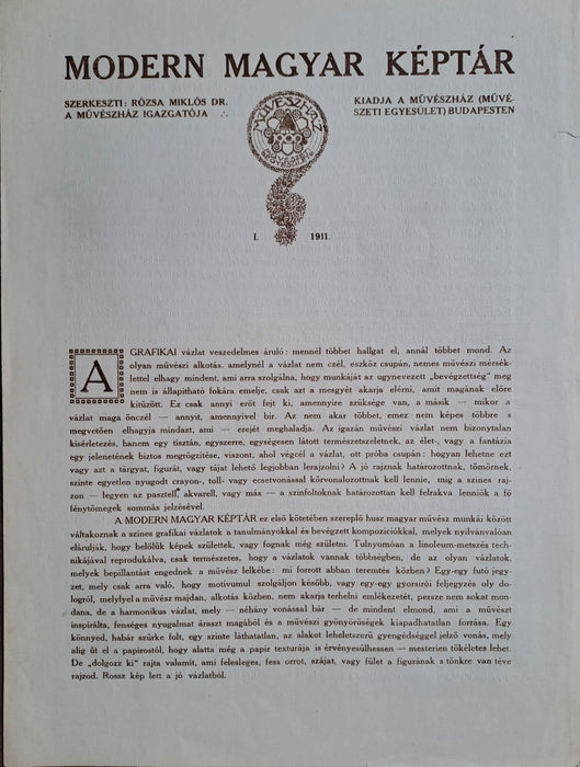 Modern Magyar Képtár 1911 - Oskola Antikvárium