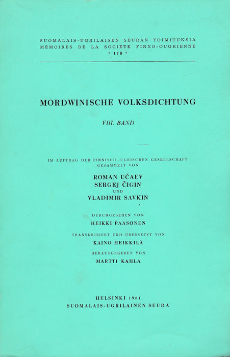 Mordwinishce Volksdichtung VIII. - Oskola Antikvárium