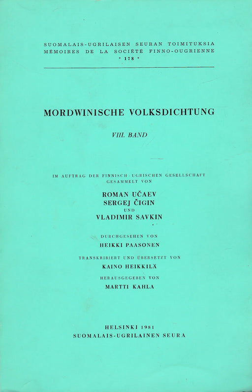 Mordwinishce Volksdichtung VIII. - Oskola Antikvárium
