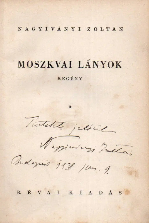 Moszkvai lányok - Oskola Antikvárium