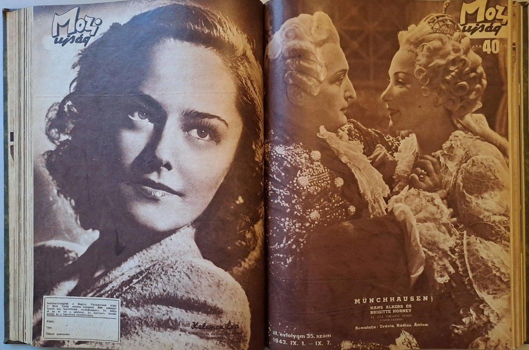 Mozi Újság II - III. évf. 1942 - 1943 - Magyar Játékszín I. évf. 1944 - Oskola Antikvárium