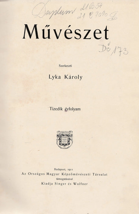 Művészet 1911. X. évfolyam - Oskola Antikvárium