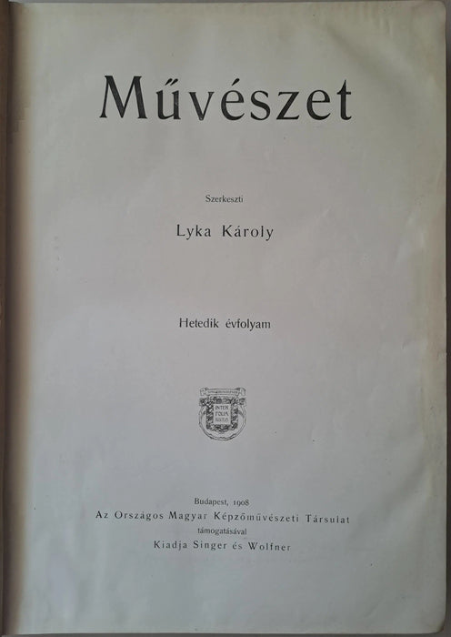 Művészet VII. évfolyam - Oskola Antikvárium