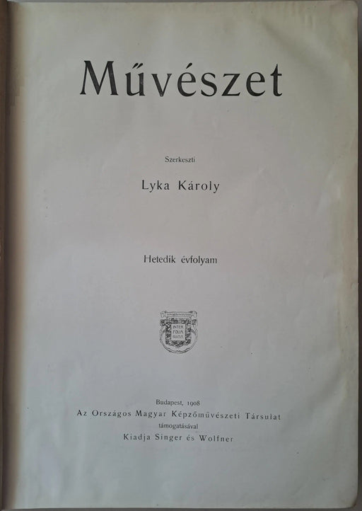 Művészet VII. évfolyam - Oskola Antikvárium