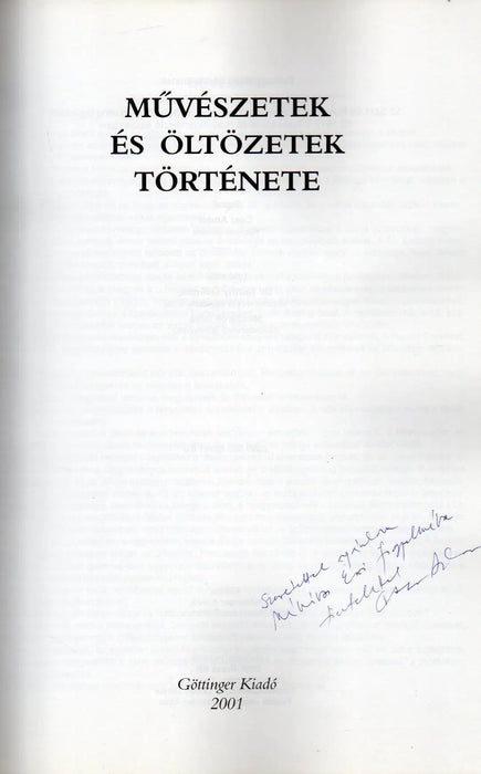 Művészetek és öltözetek története - Oskola Antikvárium